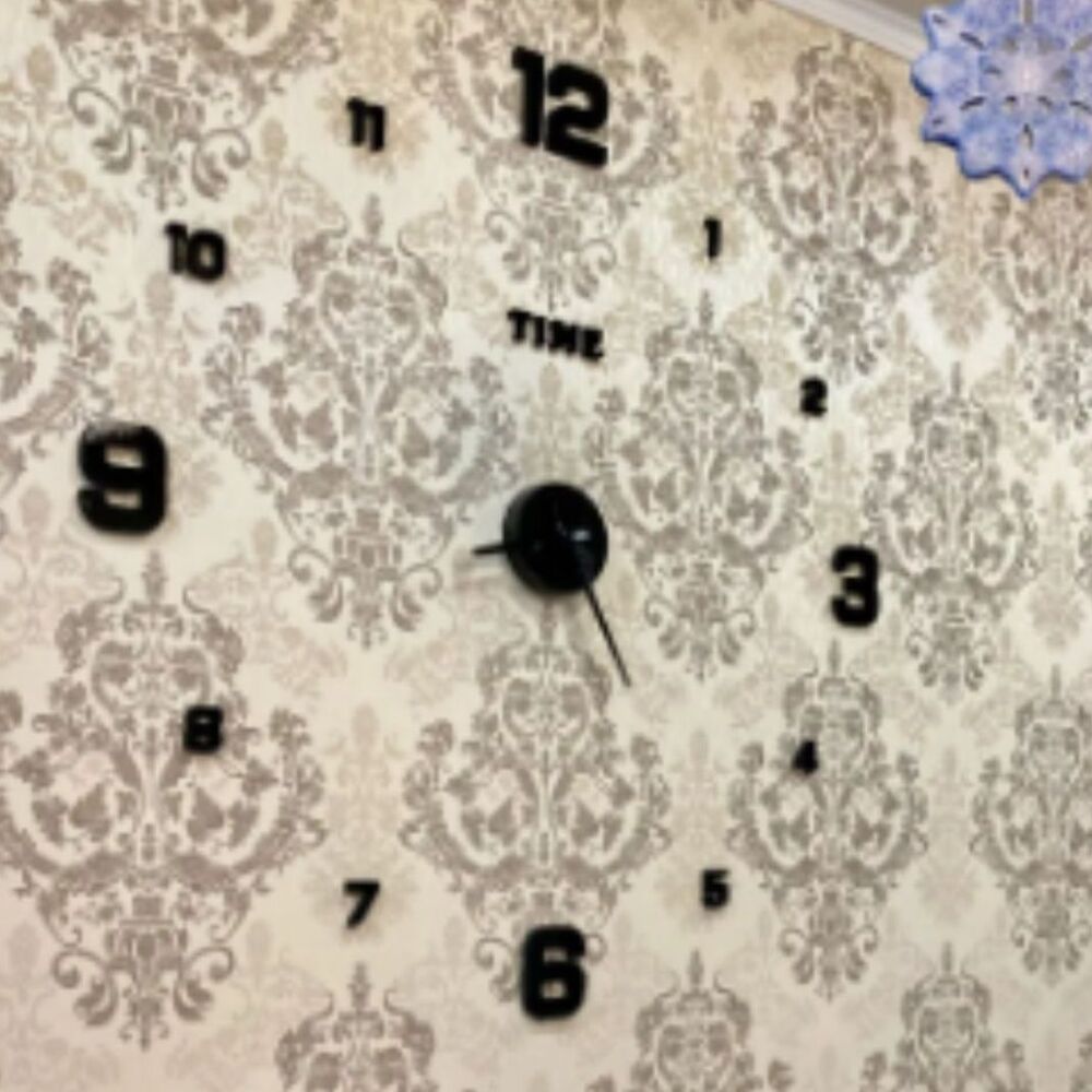 3d Luminous Real Big Wall Clock Rushed Mirror Sticker Watches Diy Black